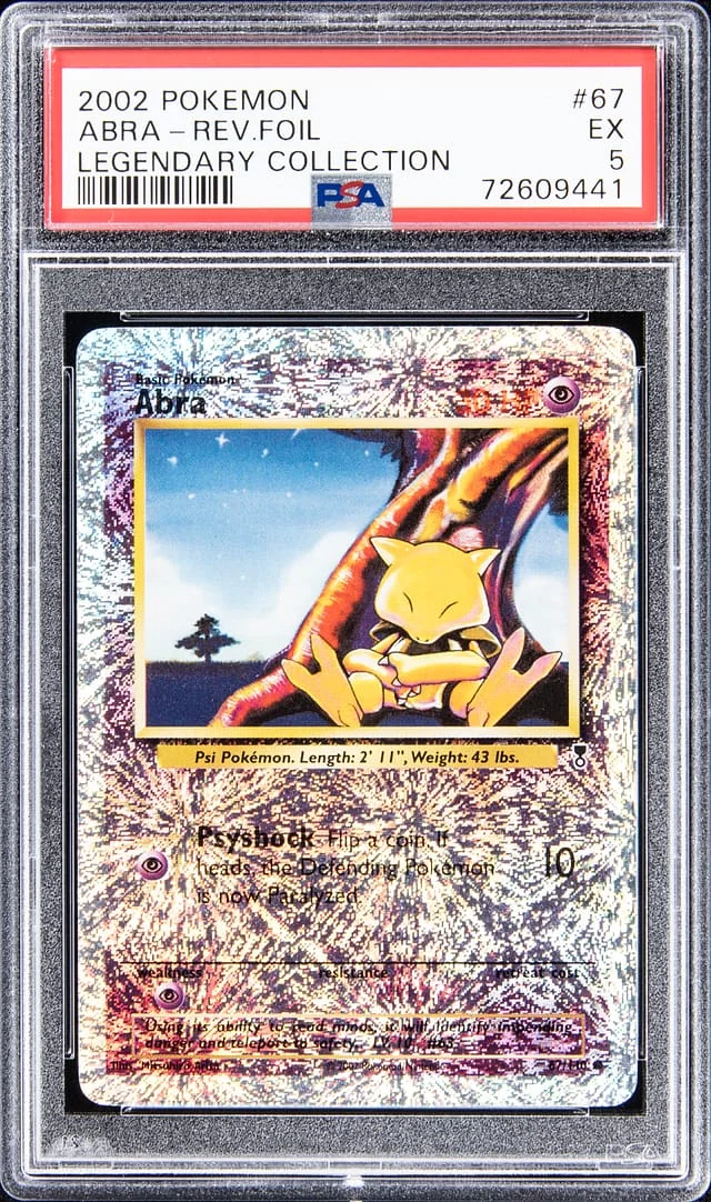 2002 Pokemon Reverse Foil Abra #67 card image