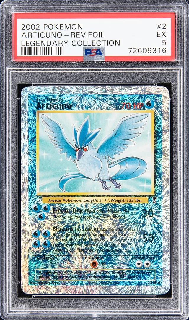 2002 Pokemon Reverse Foil Articuno #2 card image