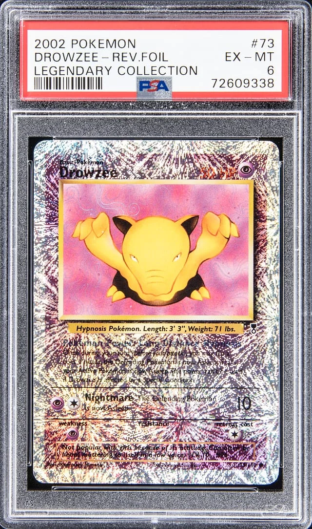 2002 Pokemon Reverse Foil Drowzee #73 card image