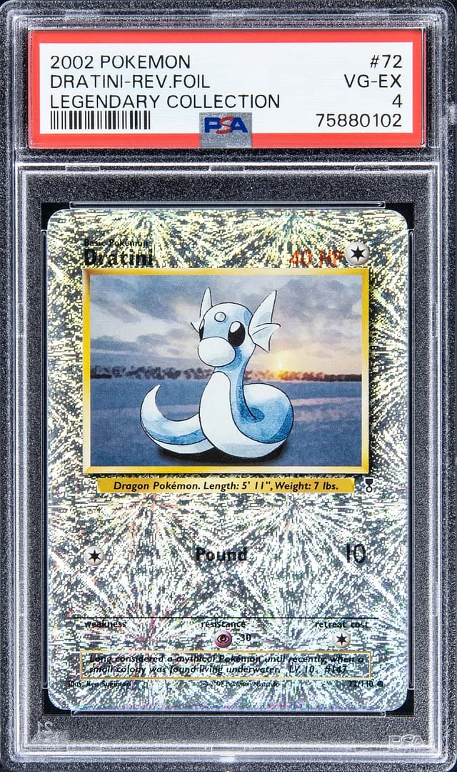 2002 Pokemon Reverse Foil - Legendary Collection Dratini #72 card image