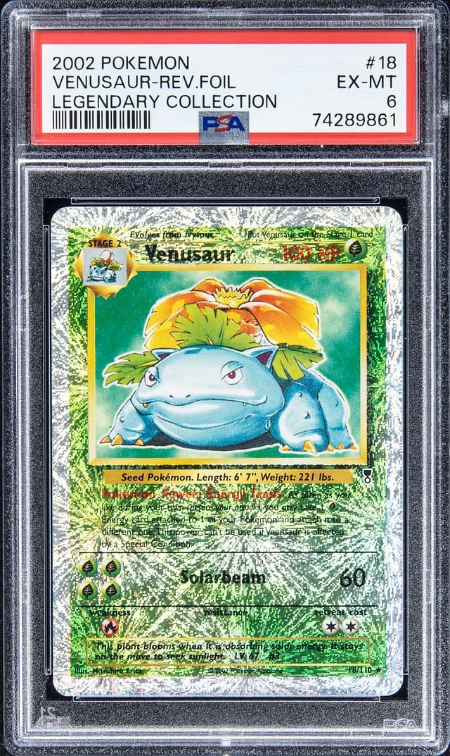 2002 Pokemon Reverse Foil - Legendary Collection Venusaur #18 card image