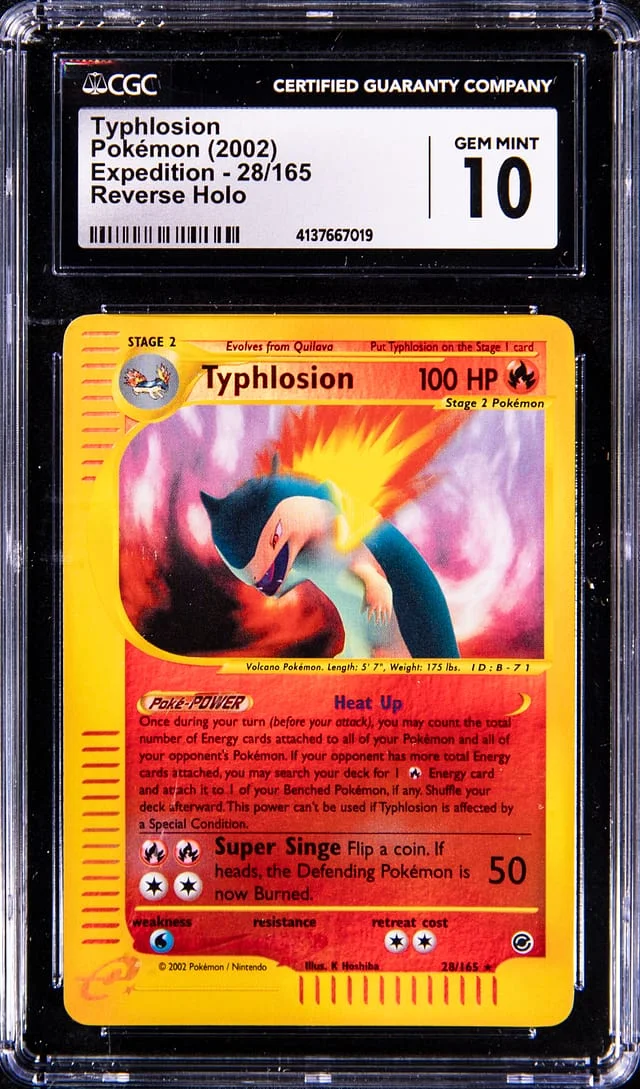 2002 Pokemon Reverse Holofoil - Expedition Typhlosion #28 card image