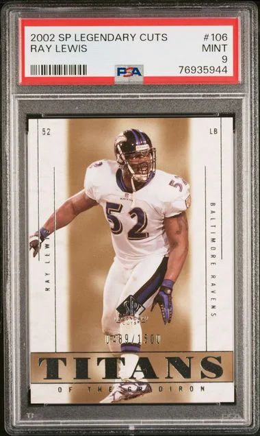 2002 SP Legendary Cuts Ray Lewis #106 card image