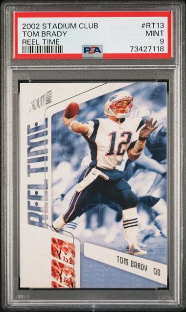 2002 Stadium Club Tom Brady Reel Time #Rt13 card image