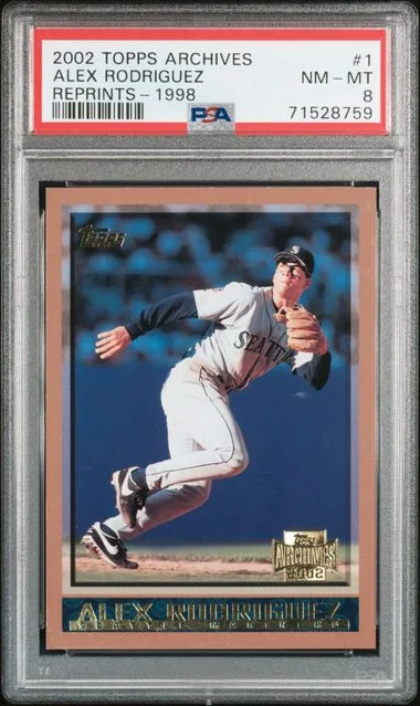 2002 Topps Archives Alex Rodriguez Reprints 1998 #1 card image