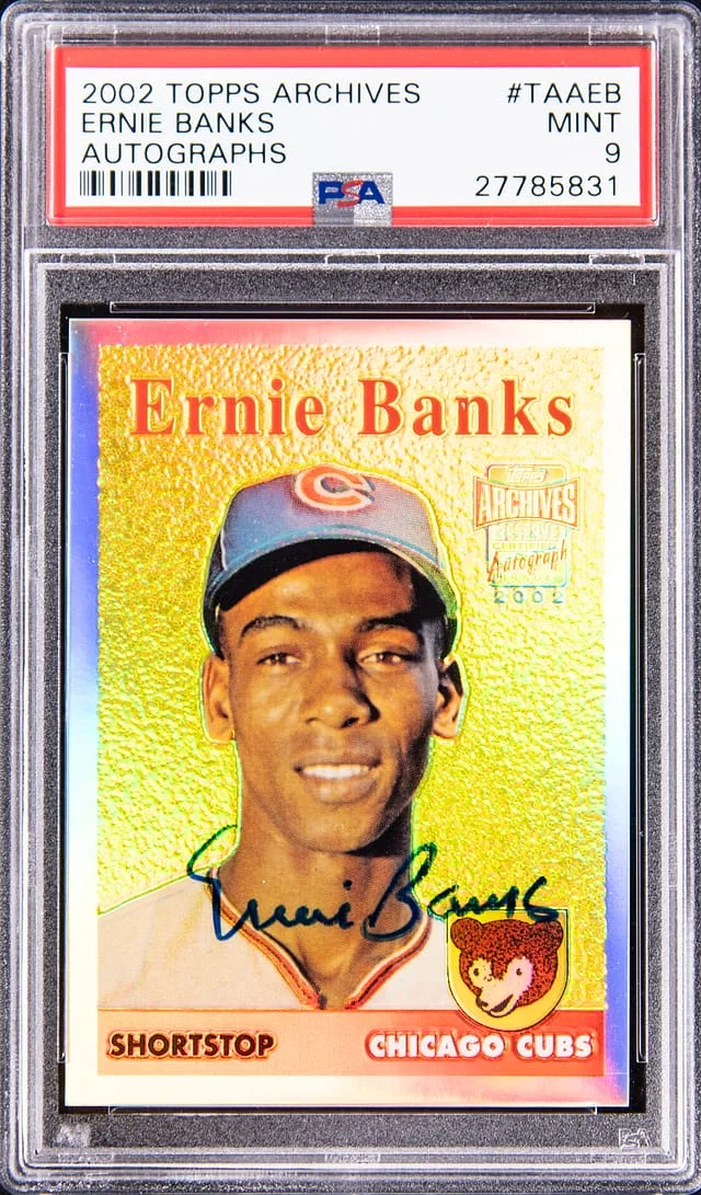 2002 Topps Archives Ernie Banks Autograph #TAA-EB card image