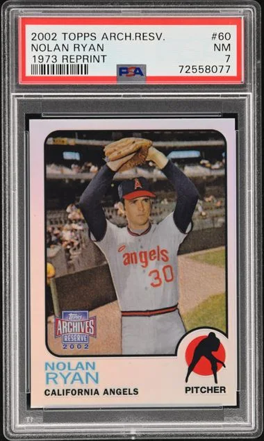 2002 Topps Archives Reprint 60 Nolan Ryan Reserve #1973 card image