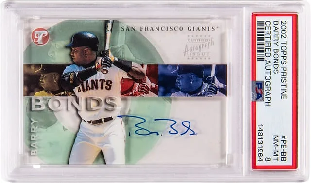 2002 Topps Barry Bonds Pristine Certified Autograph #PE-BB card image