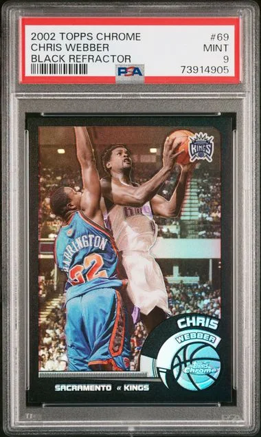 2002 Topps Chrome Black Chris Webber Refractor #69 card image