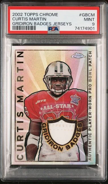 2002 Topps Chrome Curtis Martin Gridiron Badges Jerseys #GB-CM card image