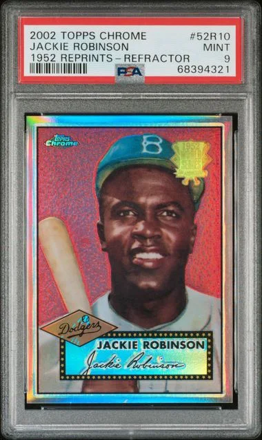 2002 Topps Chrome Jackie Robinson 1952 Reprints Refractor #52R10 card image