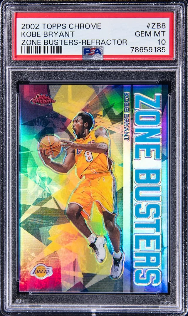 2002 Topps Chrome Kobe Bryant Zone Buster Refractor #ZB8 card image
