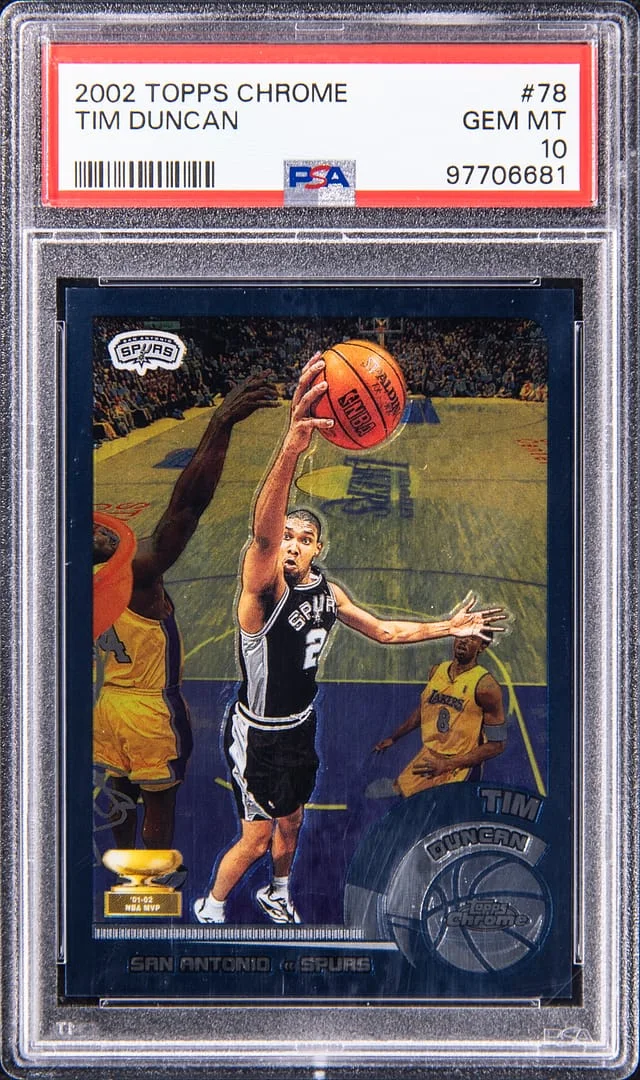 2002 Topps Chrome Tim Duncan #78 card image