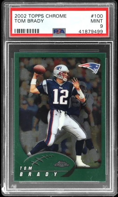 2002 Topps Chrome Tom Brady #100 card image