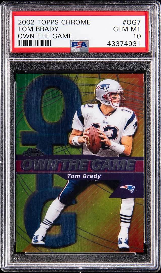 2002 Topps Chrome Tom Brady Own The Game #OG7 card image