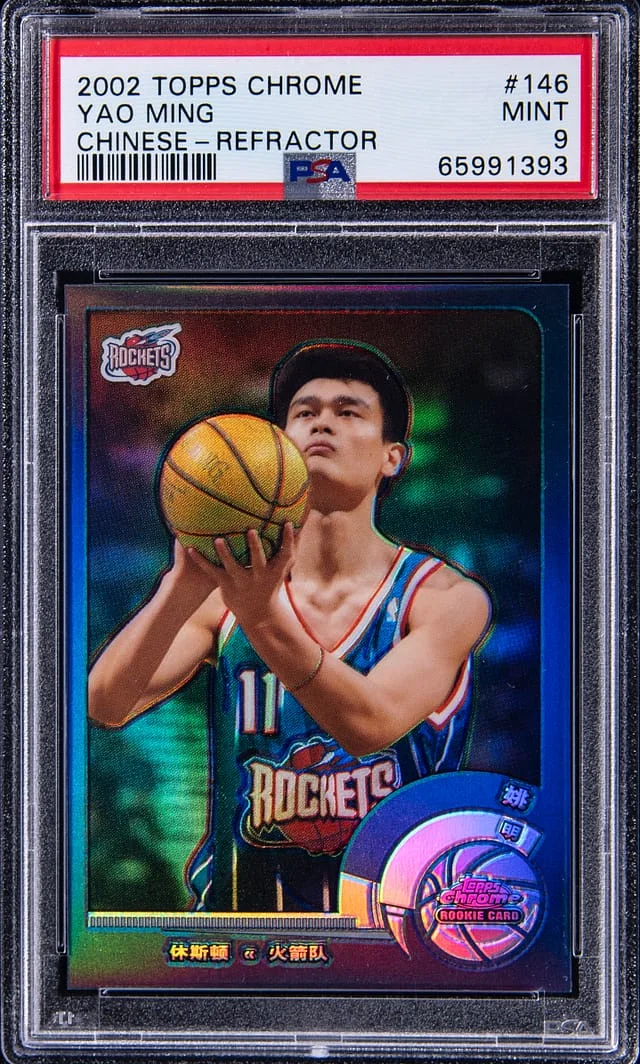 2002 Topps Chrome Yao Ming Chinese Refractor #146 card image