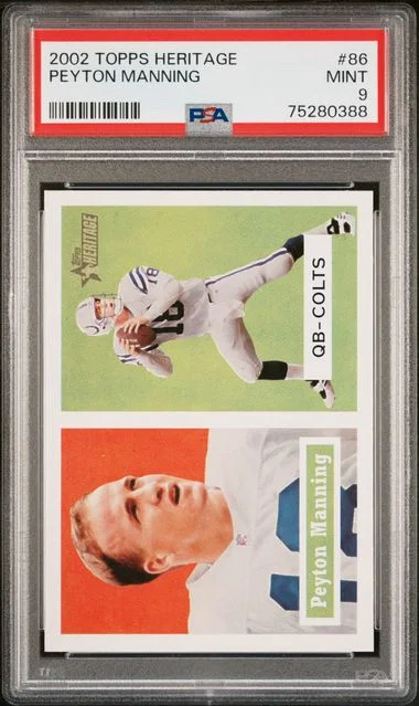 2002 Topps Heritage Peyton Manning #86 card image
