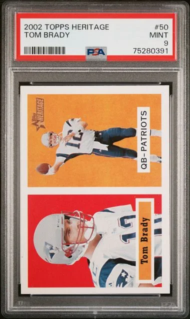 2002 Topps Heritage Tom Brady #50 card image
