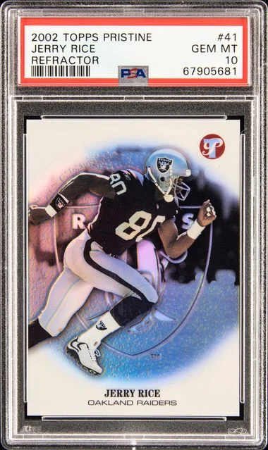 2002 Topps Jerry Rice Pristine Refractor #41 card image