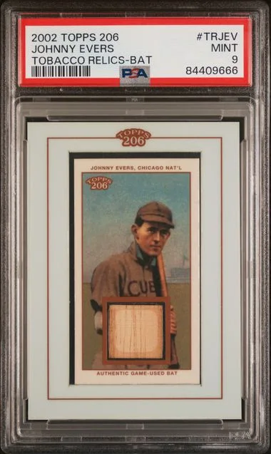 2002 Topps Johnny Evers 206 Tobacco Relics Bat #TRJEV card image