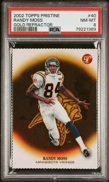 2002 Topps Randy Moss Pristine Gold Refractor #40 card image