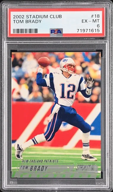 2002 Topps Stadium Club Tom Brady #18 card image