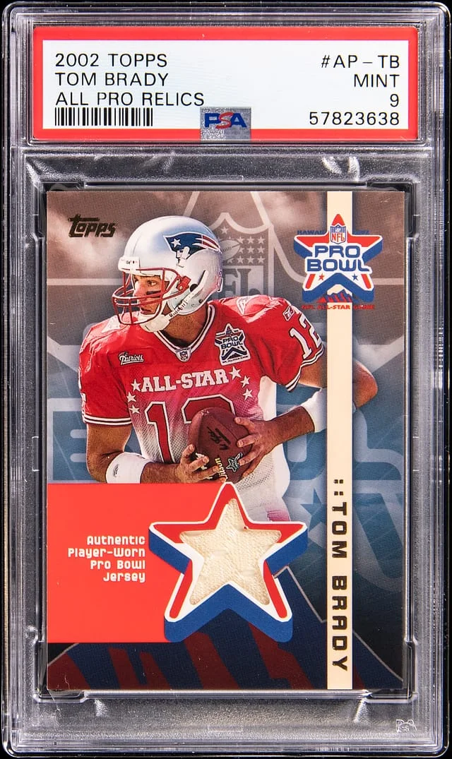 2002 Topps Tom Brady All Pro Relics #AP-TB card image