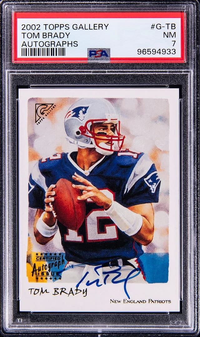 2002 Topps Tom Brady Gallery Autographs #G-TB card image