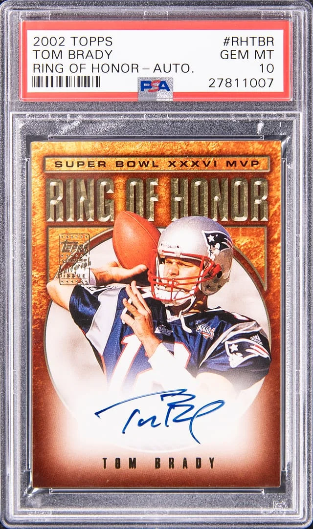 2002 Topps Tom Brady Ring of Honor Autographs #RH-TBR card image