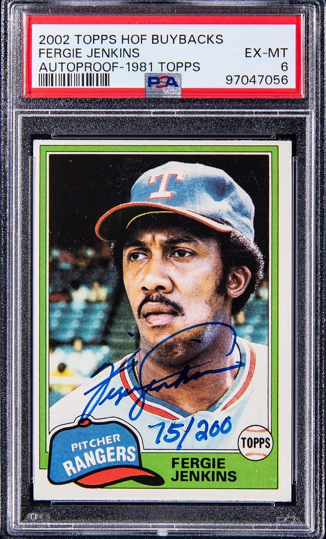 2002 Topps Topps Fergie Jenkins HOF Buybacks Autoproof #1981 card image
