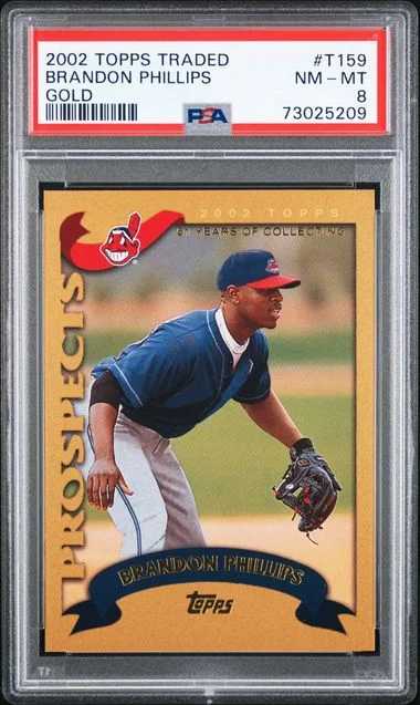 2002 Topps Traded Brandon Phillips Gold #T159 card image
