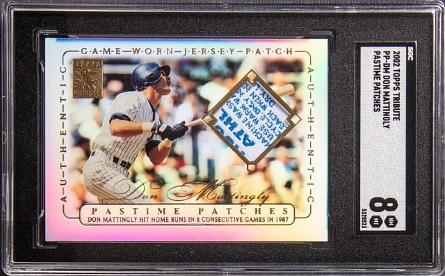 2002 Topps Tribute Don Mattingly Laundry Pastime Patches #PPDM card image
