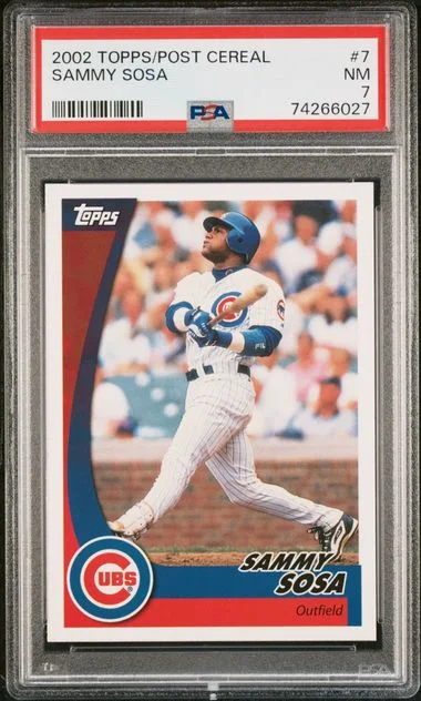 2002 Topps/Post Cereal Sammy Sosa #7 card image