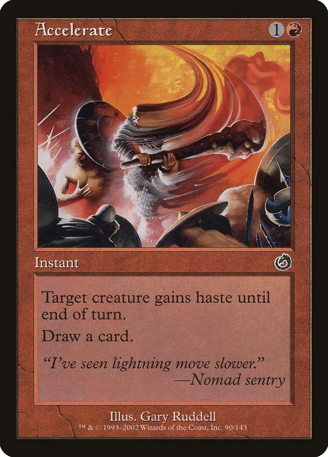 2002 Torment Accelerate common #90 unlisted card image