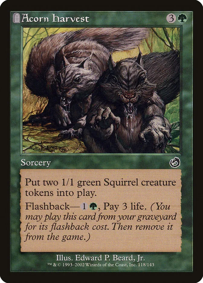 2002 Torment Acorn Harvest common #118 unlisted card image