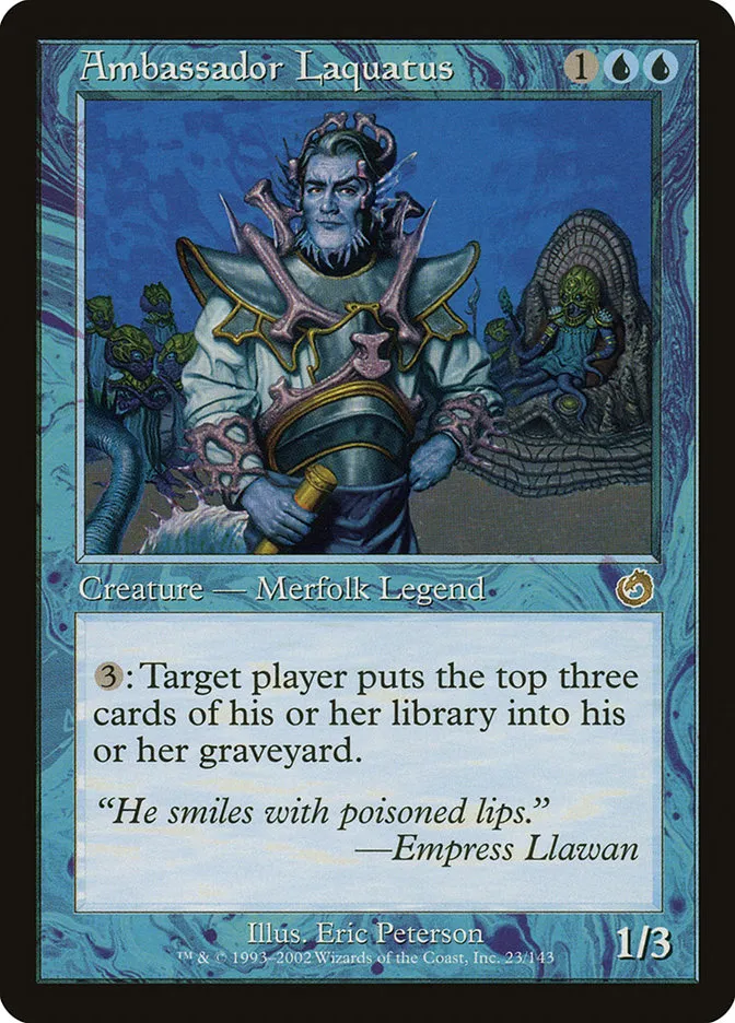 2002 Torment Ambassador Laquatus rare #23 unlisted card image