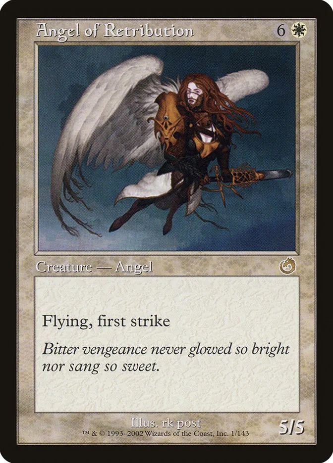 2002 Torment Angel of Retribution rare #1 unlisted card image