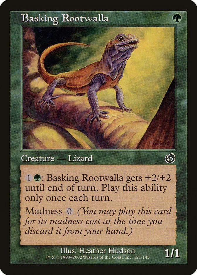 2002 Torment Basking Rootwalla common #121 unlisted card image