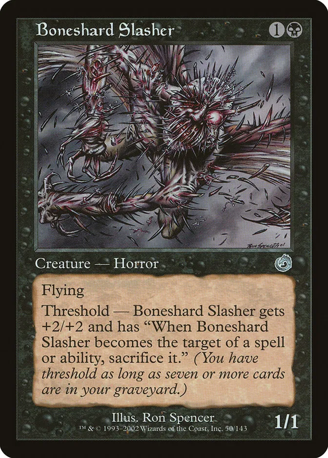 2002 Torment Boneshard Slasher uncommon #50 unlisted card image