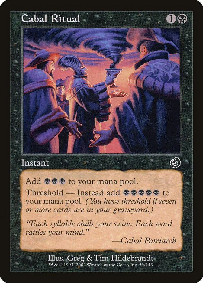2002 Torment Cabal Ritual common #51 unlisted card image