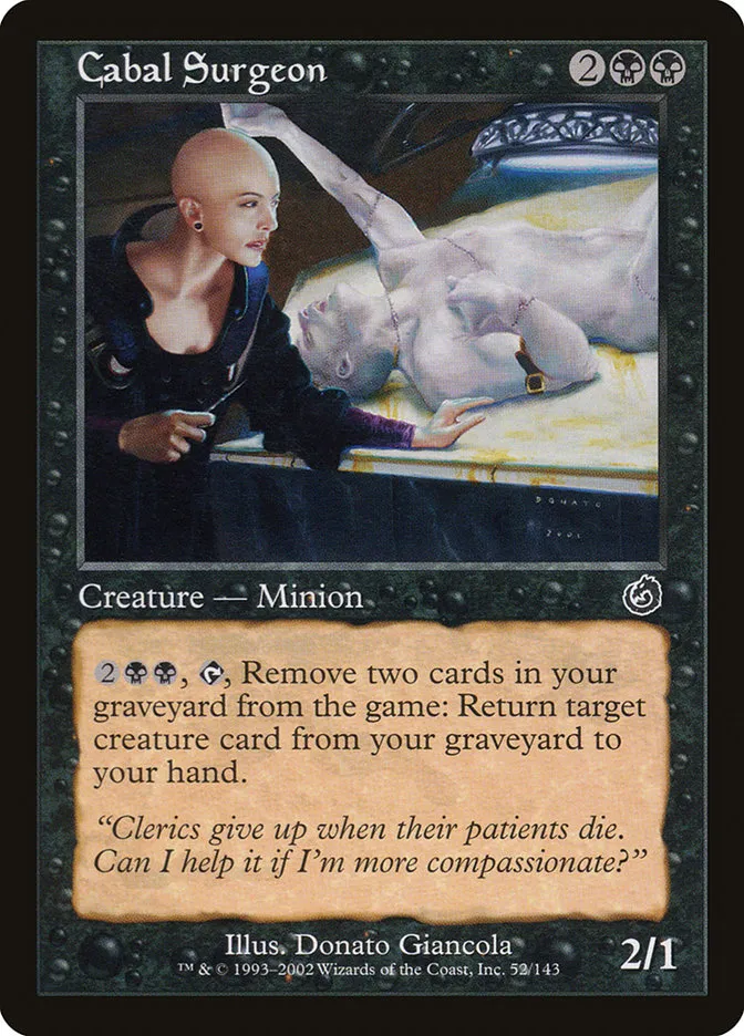 2002 Torment Cabal Surgeon common #52 unlisted card image