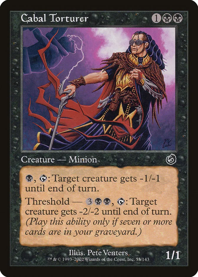 2002 Torment Cabal Torturer common #53 unlisted card image