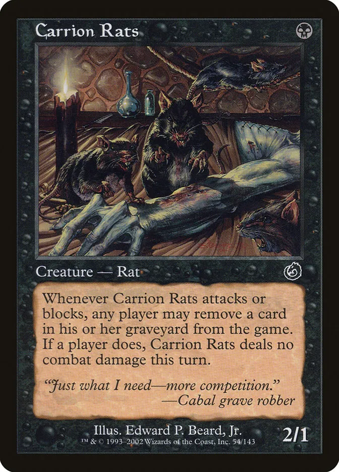 2002 Torment Carrion Rats common #54 unlisted card image