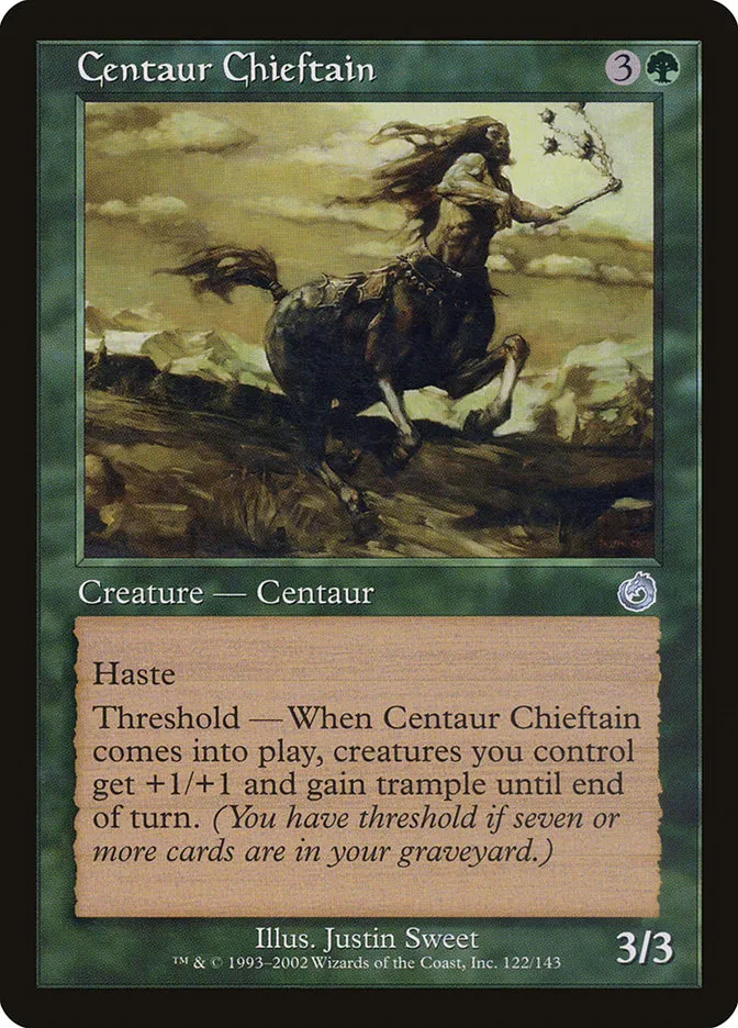 2002 Torment Centaur Chieftain uncommon #122 unlisted card image