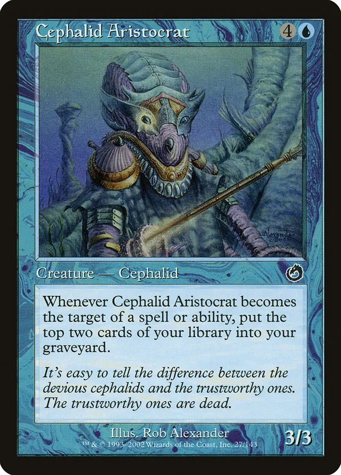 2002 Torment Cephalid Aristocrat common #27 unlisted card image