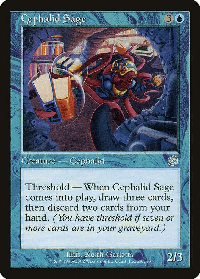 2002 Torment Cephalid Sage uncommon #29 unlisted card image