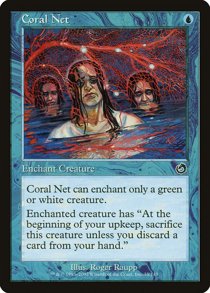 2002 Torment Coral Net common #35 unlisted card image