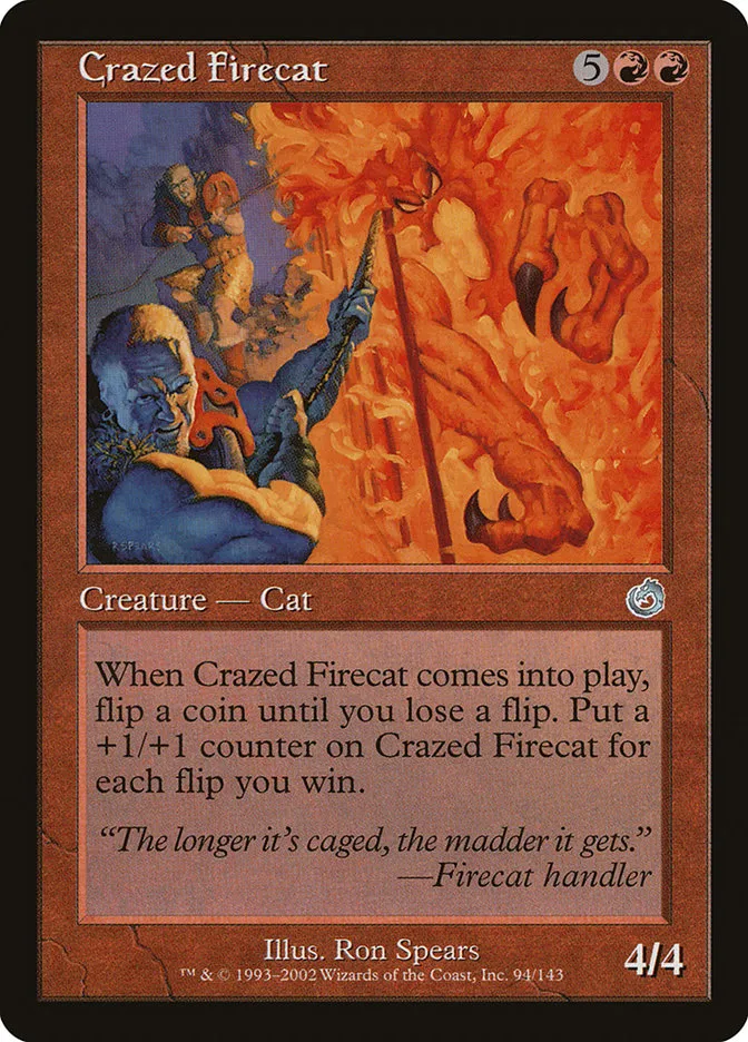 2002 Torment Crazed Firecat uncommon #94 unlisted card image
