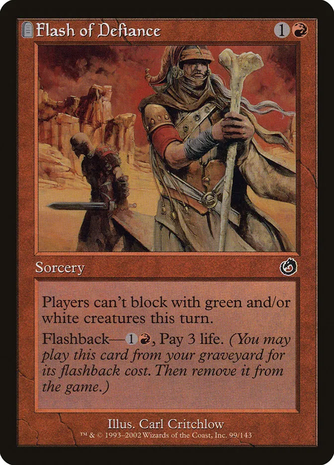2002 Torment Flash of Defiance common #99 unlisted card image