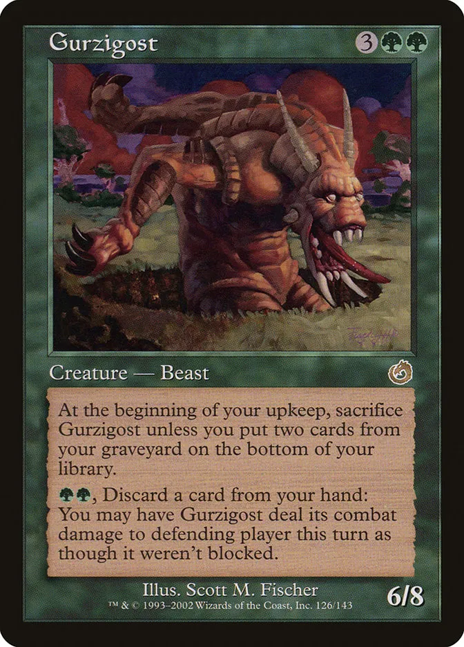 2002 Torment Gurzigost rare #126 unlisted card image